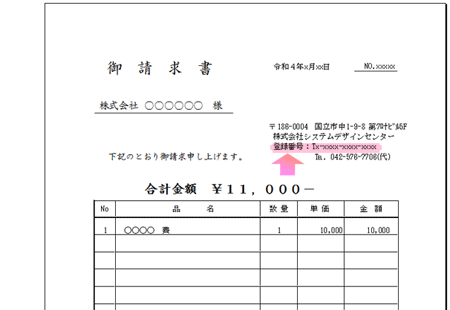 インボイス制度に合った請求書