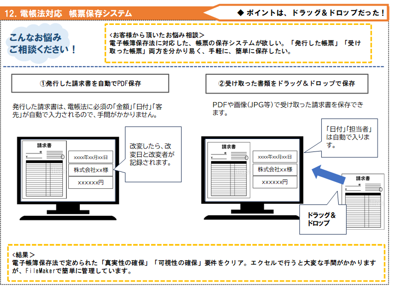 12電帳法対応　帳票保存システム